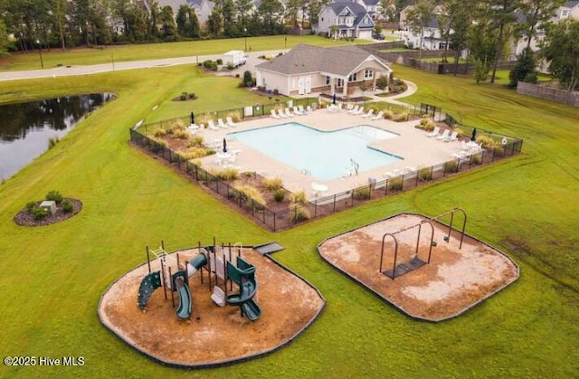 5920 Appomattox Dr, Wilmington, NC 28409 - drone / aerial view of a large body of water and a pool