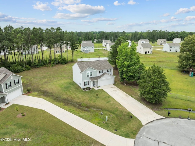 3402 Woodwind Ct, Kinston, NC 28504 - aerial view of residential area featuring a tree filled landscape
