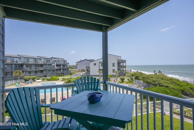 1896 New River Inlet Rd Unit 1212, North Topsail Beach, NC 28460 - balcony with a water view