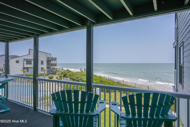 1896 New River Inlet Rd Unit 1212, North Topsail Beach, NC 28460 - balcony with view of water and beach