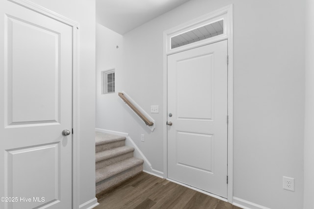 250 Arnette Dr Unit 83B, Ocean Isle Beach, NC 28469 - stairs with wood finished floors and baseboards