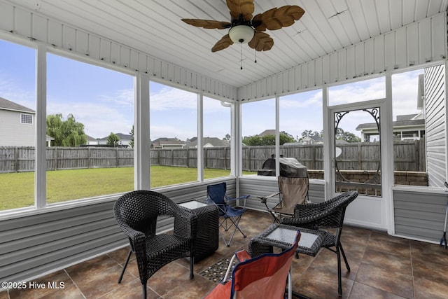 700 Stafford Ln, Jacksonville, NC 28546 - sunroom featuring a ceiling fan and plenty of natural light