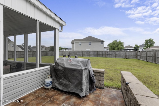 700 Stafford Ln, Jacksonville, NC 28546 - view of patio / terrace with grilling area and a sunroom
