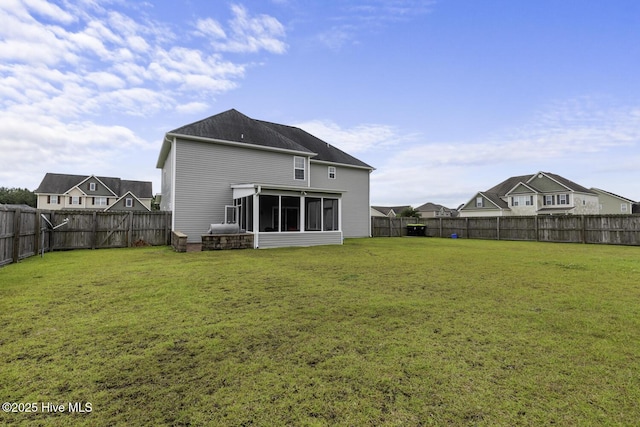 700 Stafford Ln, Jacksonville, NC 28546 - rear view of house with a sunroom