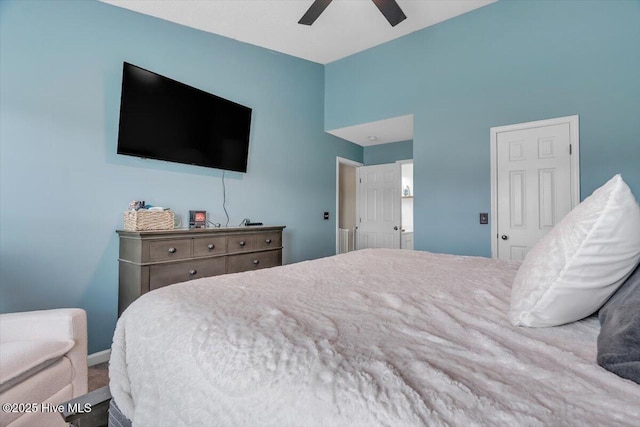 618 Godette School Rd, Havelock, NC 28532 - carpeted bedroom featuring a ceiling fan and baseboards