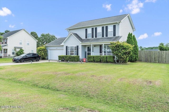 618 Godette School Rd, Havelock, NC 28532 - traditional-style home with a garage, covered porch, and driveway