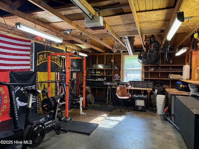 1809 E Indiana Ave, Southern Pines, NC 28387 - misc room featuring a workshop area and concrete floors