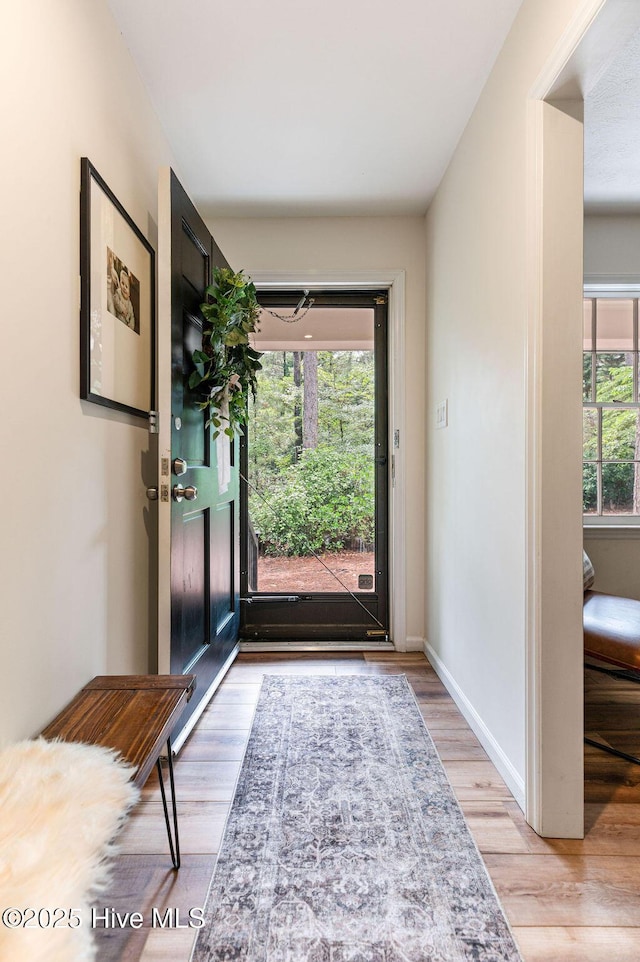 1809 E Indiana Ave, Southern Pines, NC 28387 - foyer entrance with plenty of natural light, light wood finished floors, and baseboards