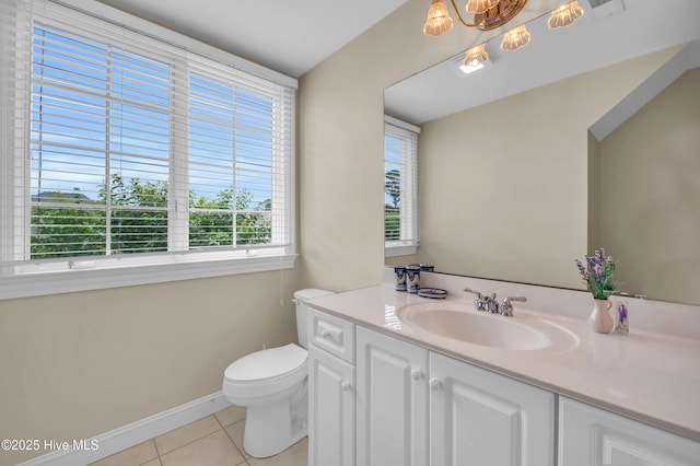 423 White Columns Way, Wilmington, NC 28411 - bathroom featuring tile patterned flooring, vanity, toilet, and baseboards