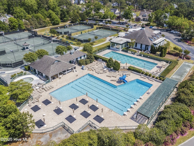 423 White Columns Way, Wilmington, NC 28411 - aerial view of a pool area