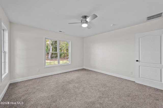 106 Waterside Dr, Bath, NC 27808 - empty room featuring carpet flooring, a ceiling fan, baseboards, and a smoke detector