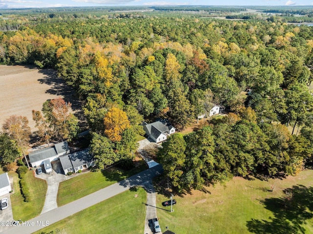 106 Waterside Dr, Bath, NC 27808 - aerial view of property and surrounding area with a heavily wooded area