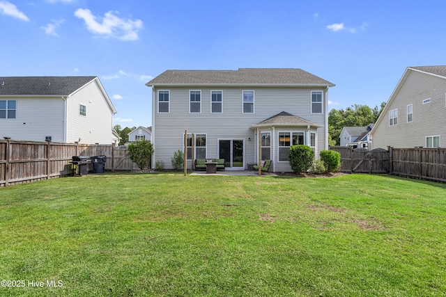 737 Heartwood Dr, Leland, NC 28479 - rear view of house featuring a patio