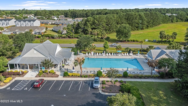 737 Heartwood Dr, Leland, NC 28479 - bird's eye view of a pool area