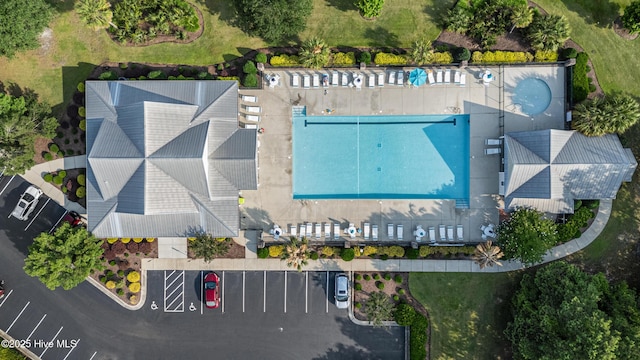 737 Heartwood Dr, Leland, NC 28479 - drone / aerial view of a pool area