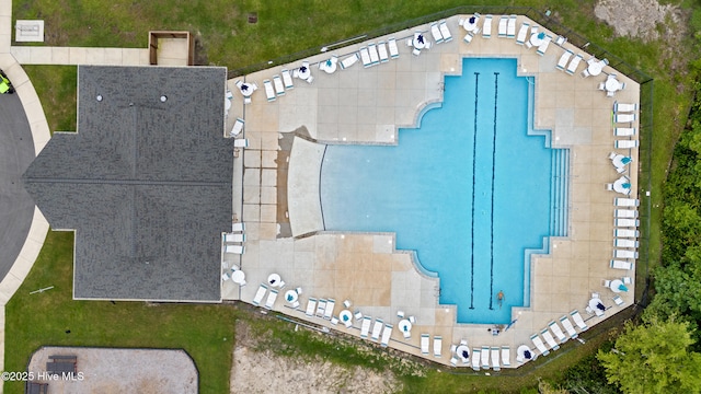 737 Heartwood Dr, Leland, NC 28479 - aerial view of property and surrounding area with a pool area