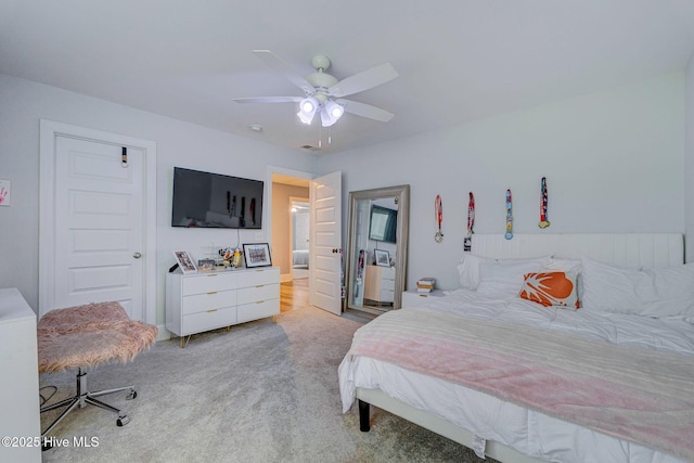 1279 Pandion Dr, Wilmington, NC 28411 - carpeted bedroom with ceiling fan
