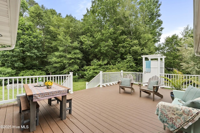 109 Dilworth Rd, Wilmington, NC 28411 - wooden deck with outdoor dining space