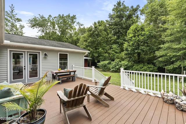 109 Dilworth Rd, Wilmington, NC 28411 - wooden deck with a yard and outdoor dining area