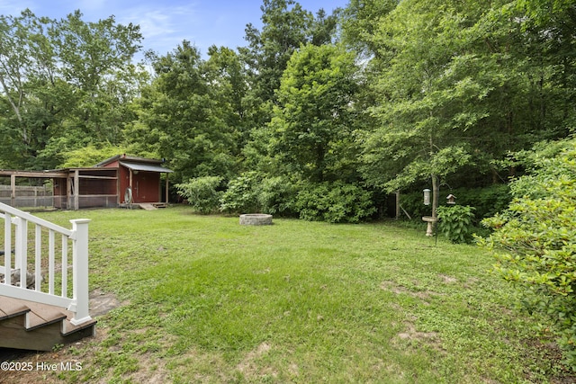 109 Dilworth Rd, Wilmington, NC 28411 - view of grassy yard with an outdoor structure