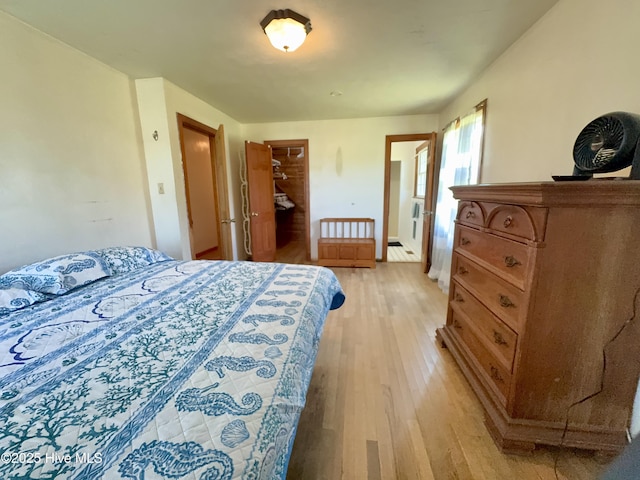 5 Keys Cross Rd, Hobbsville, NC 27946 - bedroom featuring light wood-style flooring, a baseboard heating unit, a spacious closet, and a closet