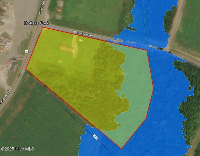 5 Keys Cross Rd, Hobbsville, NC 27946 - map / location with property parcel outlined