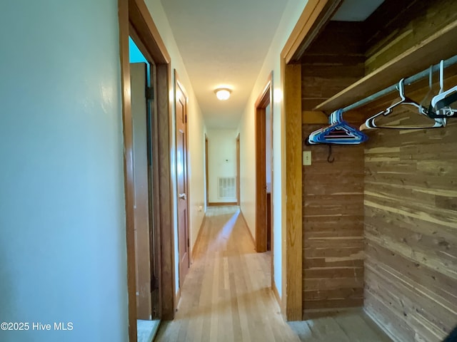 5 Keys Cross Rd, Hobbsville, NC 27946 - corridor featuring wooden walls and light wood-style flooring