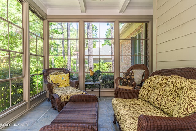 31 Pinewild Dr, Pinehurst, NC 28374 - sunroom featuring beamed ceiling