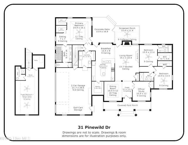 31 Pinewild Dr, Pinehurst, NC 28374 - room layout