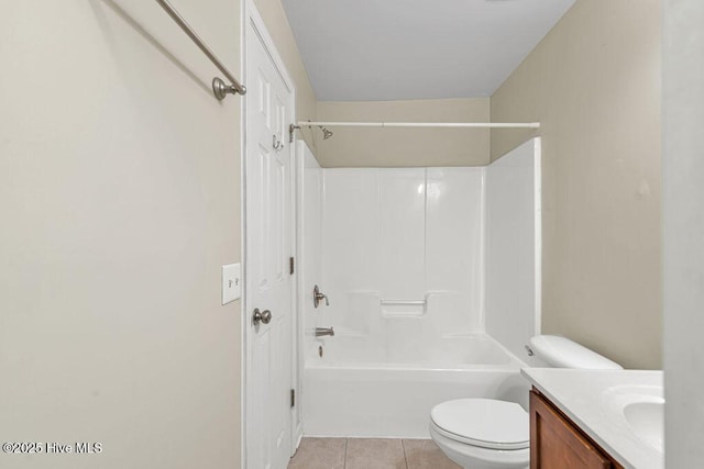 127 Moonstone Ct, Jacksonville, NC 28546 - bathroom featuring vanity, toilet, tub / shower combination, and tile patterned flooring