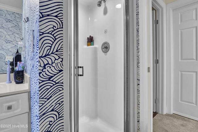 2122 Airlie Brook Dr, Wilmington, NC 28403 - full bath featuring a shower stall and vanity