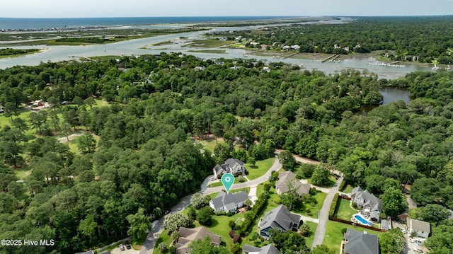 2122 Airlie Brook Dr, Wilmington, NC 28403 - aerial view of a nearby body of water and a heavily wooded area
