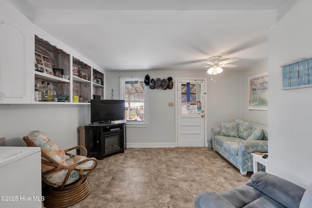 601 Mary Ann Dr, Hampstead, NC 28443 - living room with ceiling fan
