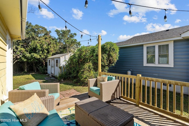 208 Hamlet Ave, Carolina Beach, NC 28428 - wooden deck with an outdoor hangout area