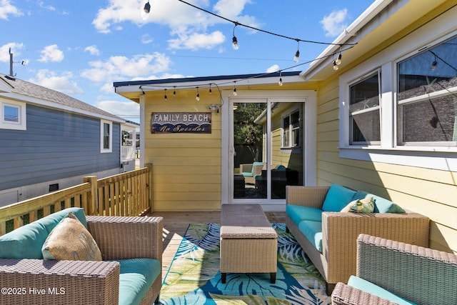 208 Hamlet Ave, Carolina Beach, NC 28428 - deck with outdoor lounge area
