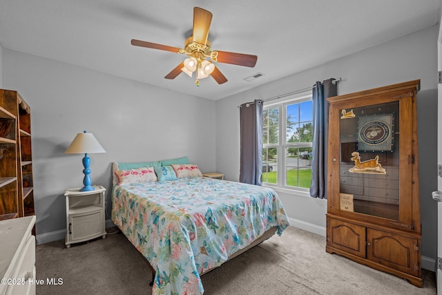 2902 Brems Battery, New Bern, NC 28562 - carpeted bedroom with baseboards and a ceiling fan