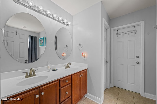 2902 Brems Battery, New Bern, NC 28562 - full bath with double vanity and tile patterned floors