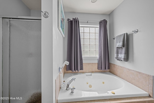 2902 Brems Battery, New Bern, NC 28562 - bathroom with a shower stall and a jetted tub