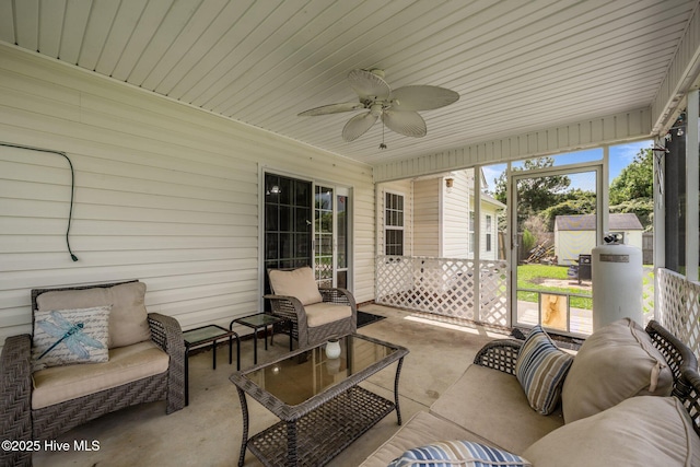 2902 Brems Battery, New Bern, NC 28562 - view of patio / terrace featuring ceiling fan and an outdoor hangout area