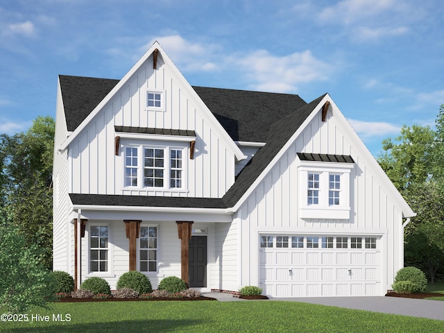 1016 Fawn Valley Way, Wilmington, NC 28409 - modern farmhouse with board and batten siding, concrete driveway, and roof with shingles