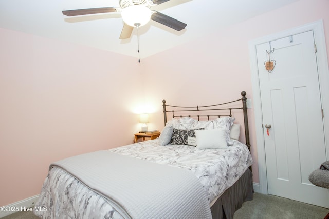 305 3rd St, Aberdeen, NC 28315 - bedroom featuring carpet flooring, baseboards, and ceiling fan