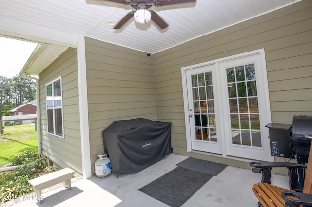 305 3rd St, Aberdeen, NC 28315 - view of patio featuring ceiling fan