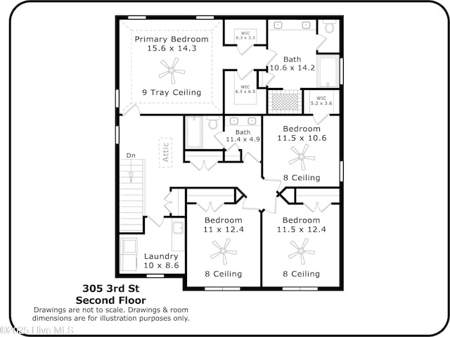 305 3rd St, Aberdeen, NC 28315 - floor plan / room layout