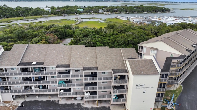 2306 W Fort Macon Rd Unit 209H, Atlantic Beach, NC 28512 - bird's eye view of apartment complex and a nearby body of water