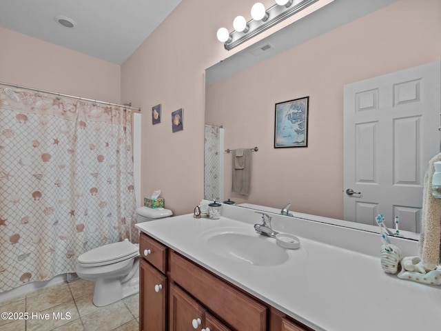 211 Brook Crossing Rd, Swansboro, NC 28584 - full bathroom with vanity, tile patterned flooring, and a shower with shower curtain