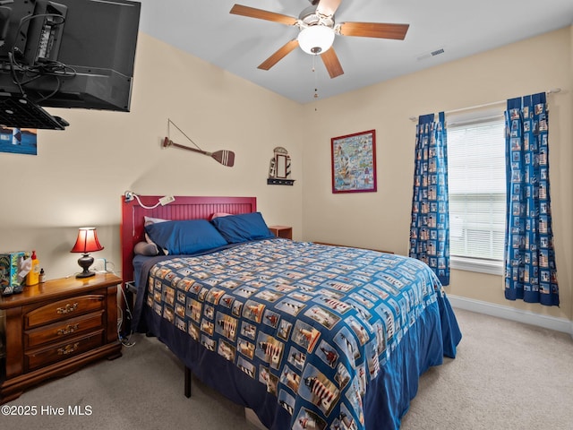 211 Brook Crossing Rd, Swansboro, NC 28584 - bedroom featuring carpet and a ceiling fan