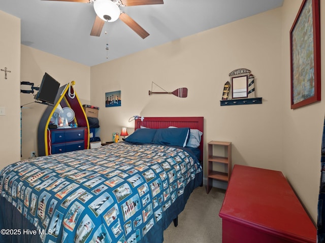 211 Brook Crossing Rd, Swansboro, NC 28584 - bedroom featuring carpet floors and ceiling fan