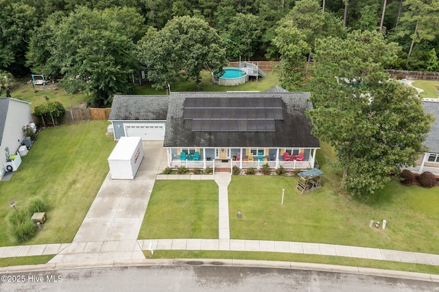 211 Brook Crossing Rd, Swansboro, NC 28584 - view from above of property with a pool area
