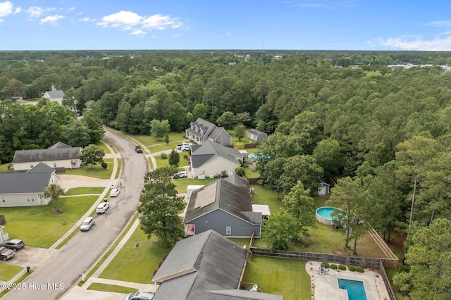 211 Brook Crossing Rd, Swansboro, NC 28584 - aerial view of property's location with a heavily wooded area and nearby suburban area