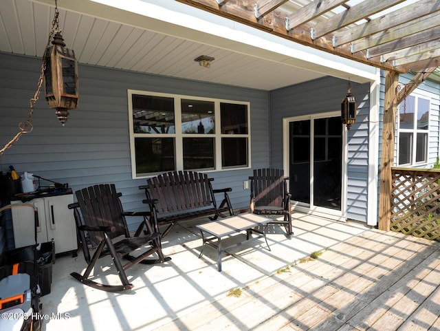 227 Cheswick Dr, Holly Ridge, NC 28445 - view of patio featuring a pergola